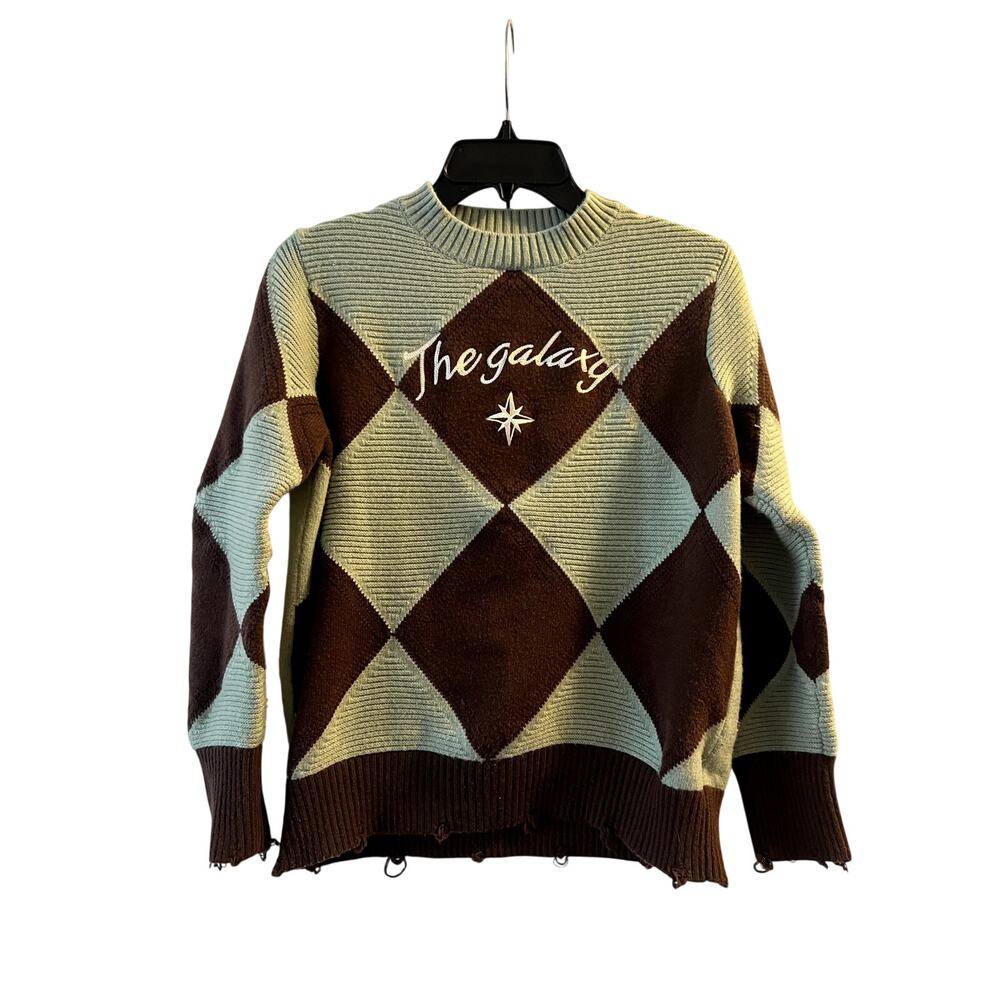 Peacebird The galaxy sweater size S Green Brown vintage-inspired streetwear